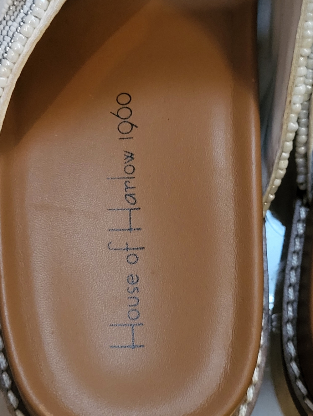 House Of Harlow 1960 Women's Cream Slide Sandals 7.5 - Picture 8 of 11